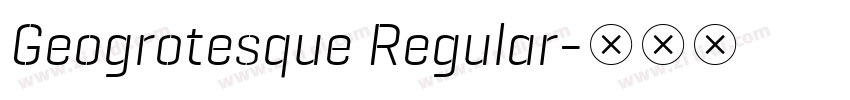 Geogrotesque Regular字体转换